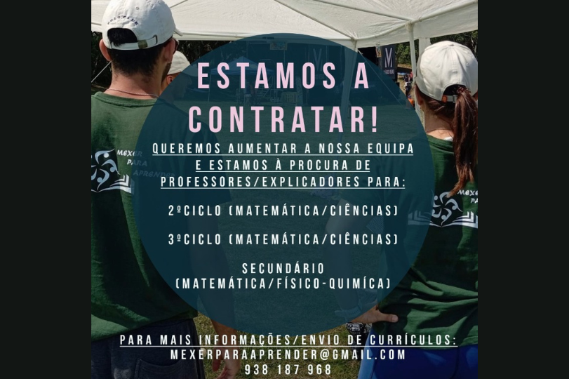 O Mexer para aprender está a contratar!!!