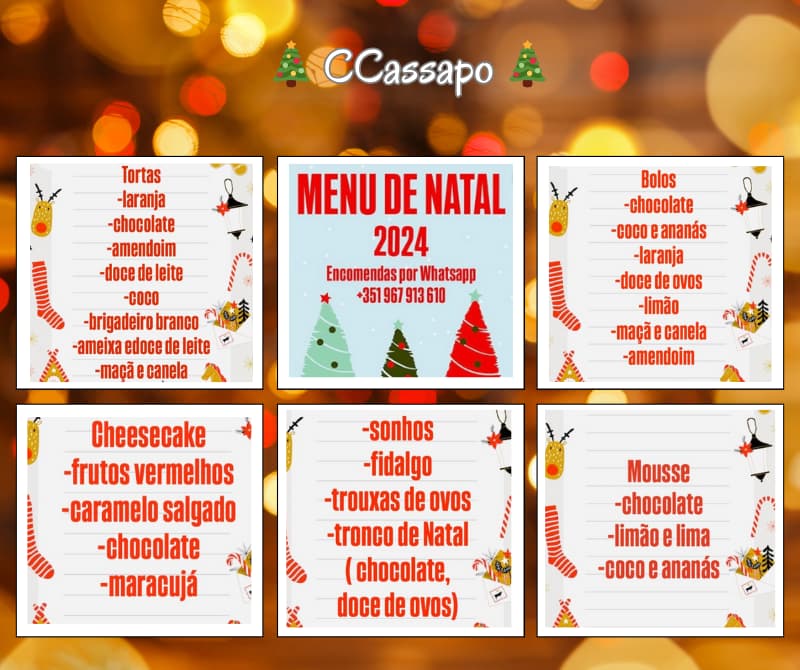 🎄🍰CCassapo – Encomendas de Natal 🧁👑🎄